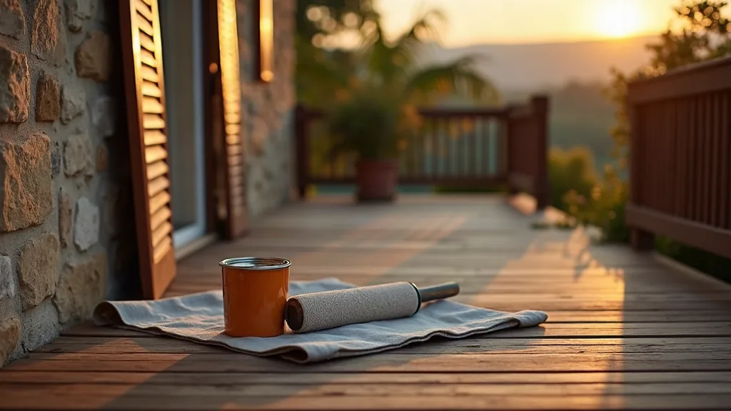 Itea Prop : comment ce logiciel transforme la gestion locative des propriétaires Rénovation d'une terrasse de gîte au crépuscule avec outils de peinture